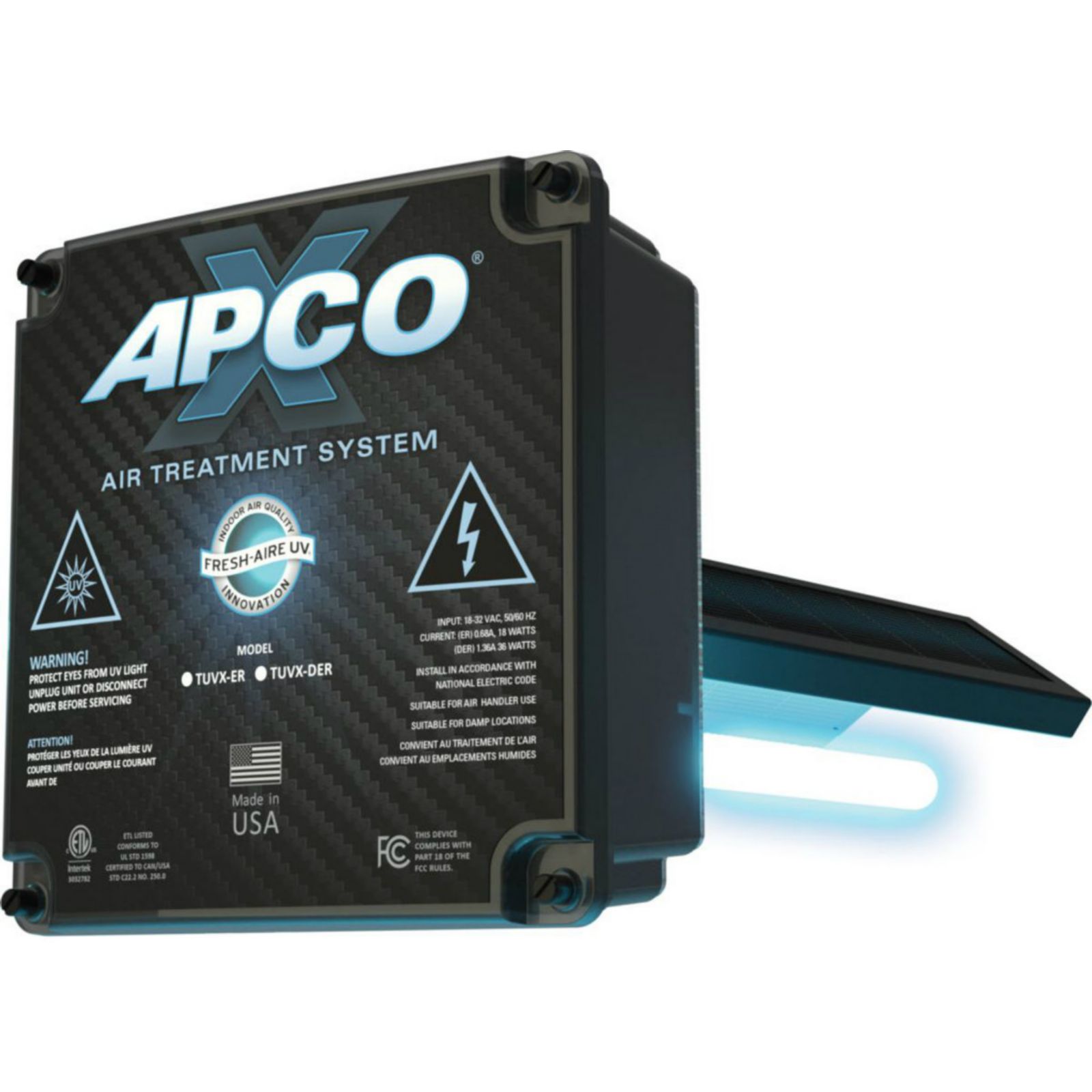 Fresh-Aire UV APCO-X In-Duct Air Purifier # TUV-APCOX-ER3 - Airstar ...